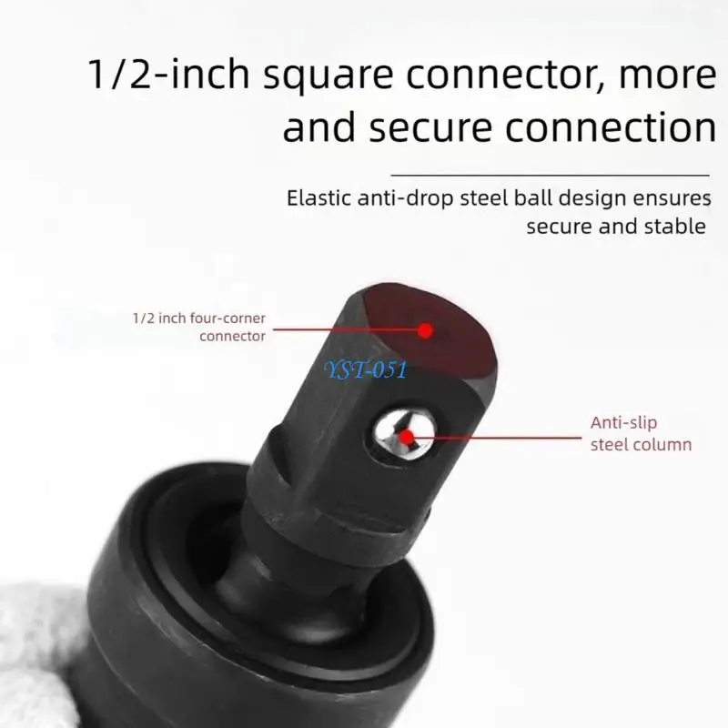 Llave impacto multiusos E15A, junta Universal, adaptador enchufe cuadrado accionamiento pulgadas