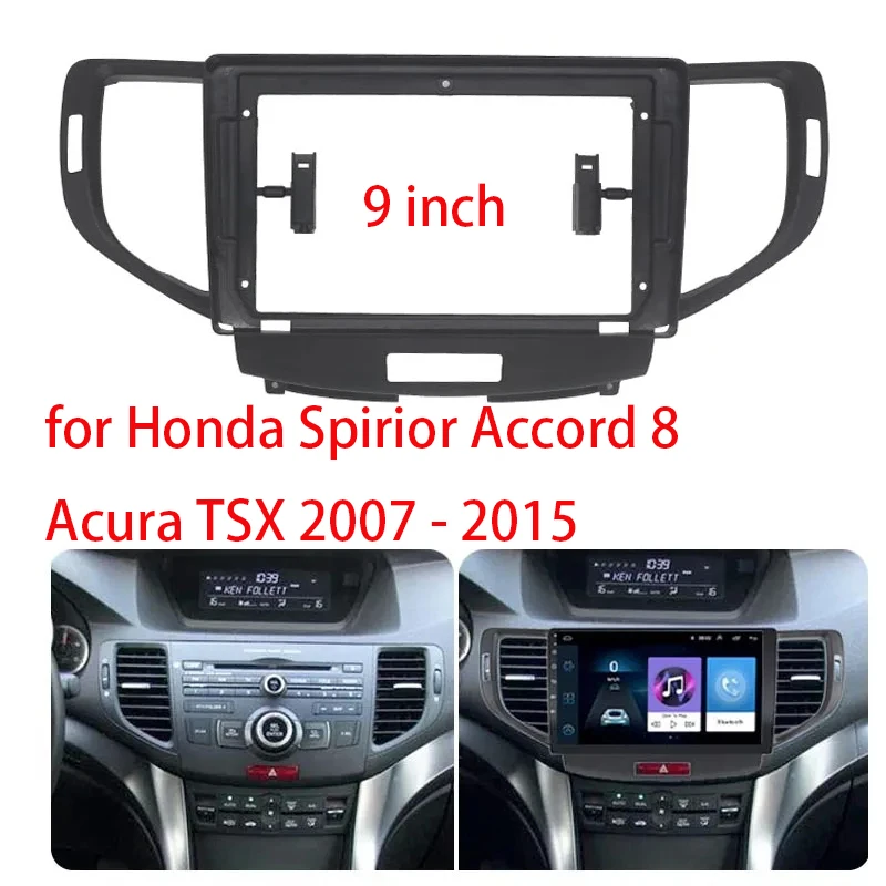 Car Radio Fascia Frame for Honda Spirior Accord 8 Acura TSX 2008 - 2012 Audio Install Dash Frame Mount Kit Panel Frame