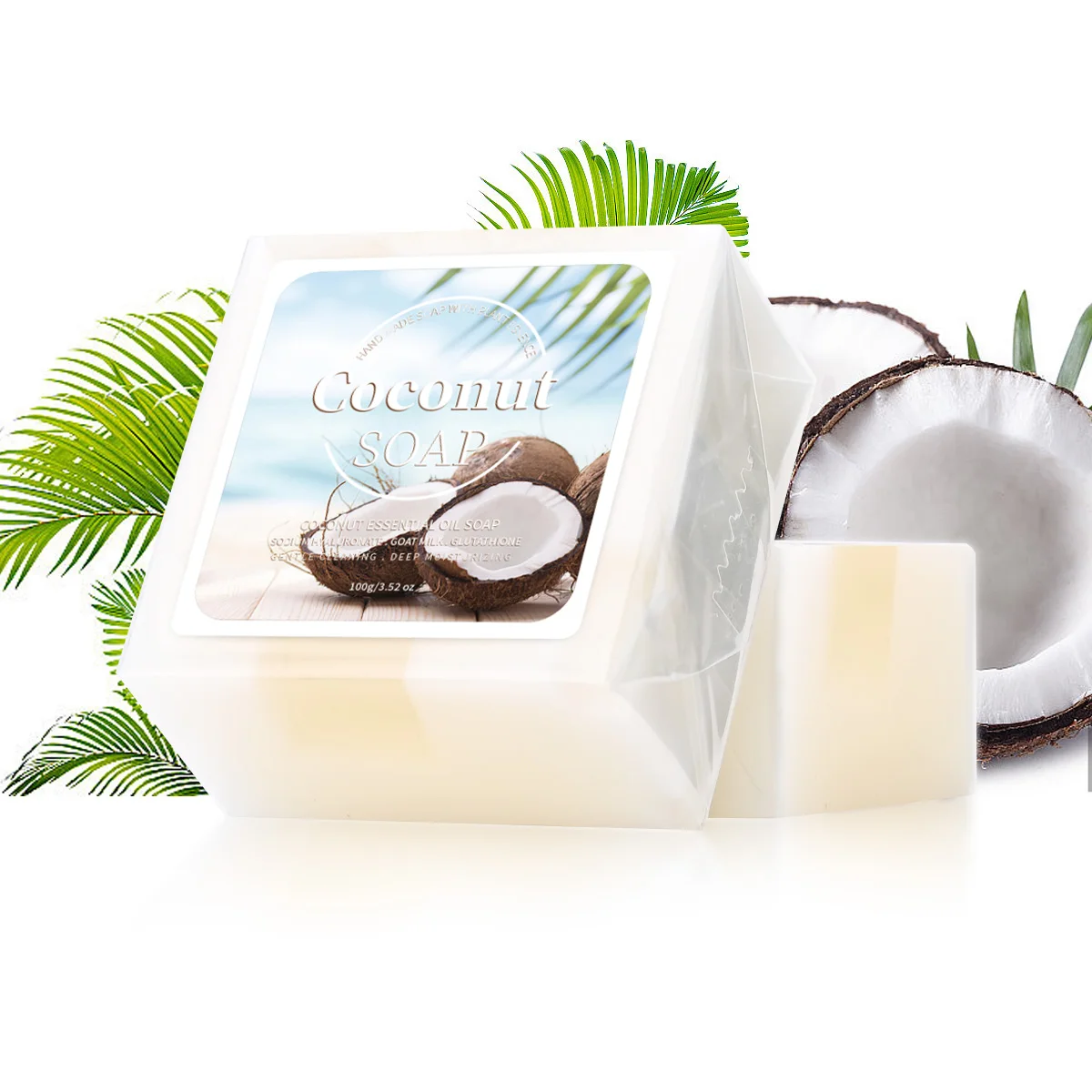 100g B+ Coconut Milk Organic Pure Plant Extract  Handmade Soap Facial Treatment Acne Goat Milk Soap