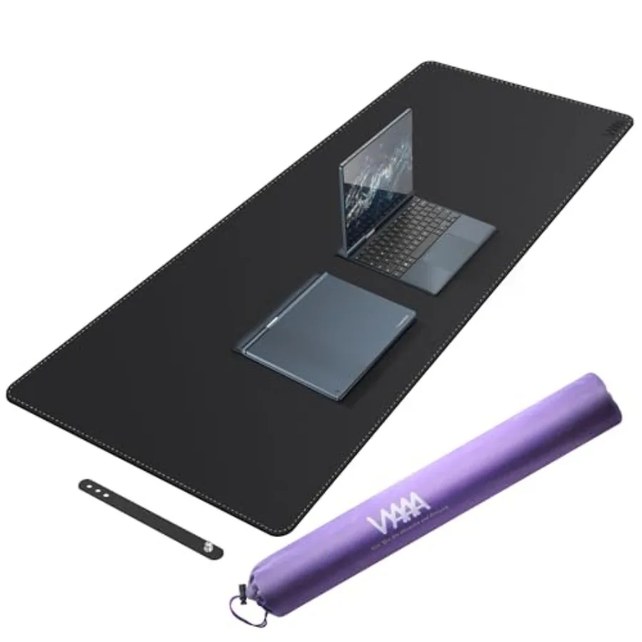 

Коврик для стола из искусственной кожи PU, 55 x 24 дюйма, большой коврик для мыши, водонепроницаемый, очень большой коврик для стола, подходит для дома или офиса.