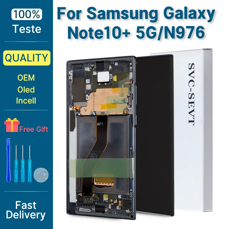 AMOLED For Samsung Galaxy Note 10 Plus Display LCD Touch Screen Digitizer Replacement For Samsung Note 10 Plus SM-N975F N975U