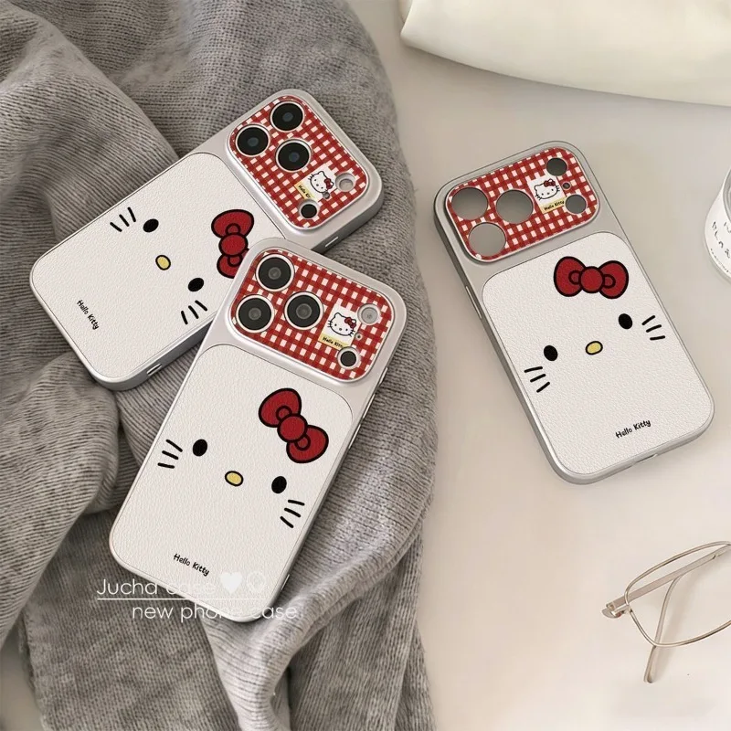 

Cute Cartoon Hello Kitty Phone Case for IPhone 17 16 15 14 13 12 Pro Max All-inclusive Protective Cover Back Cover Girls Gift