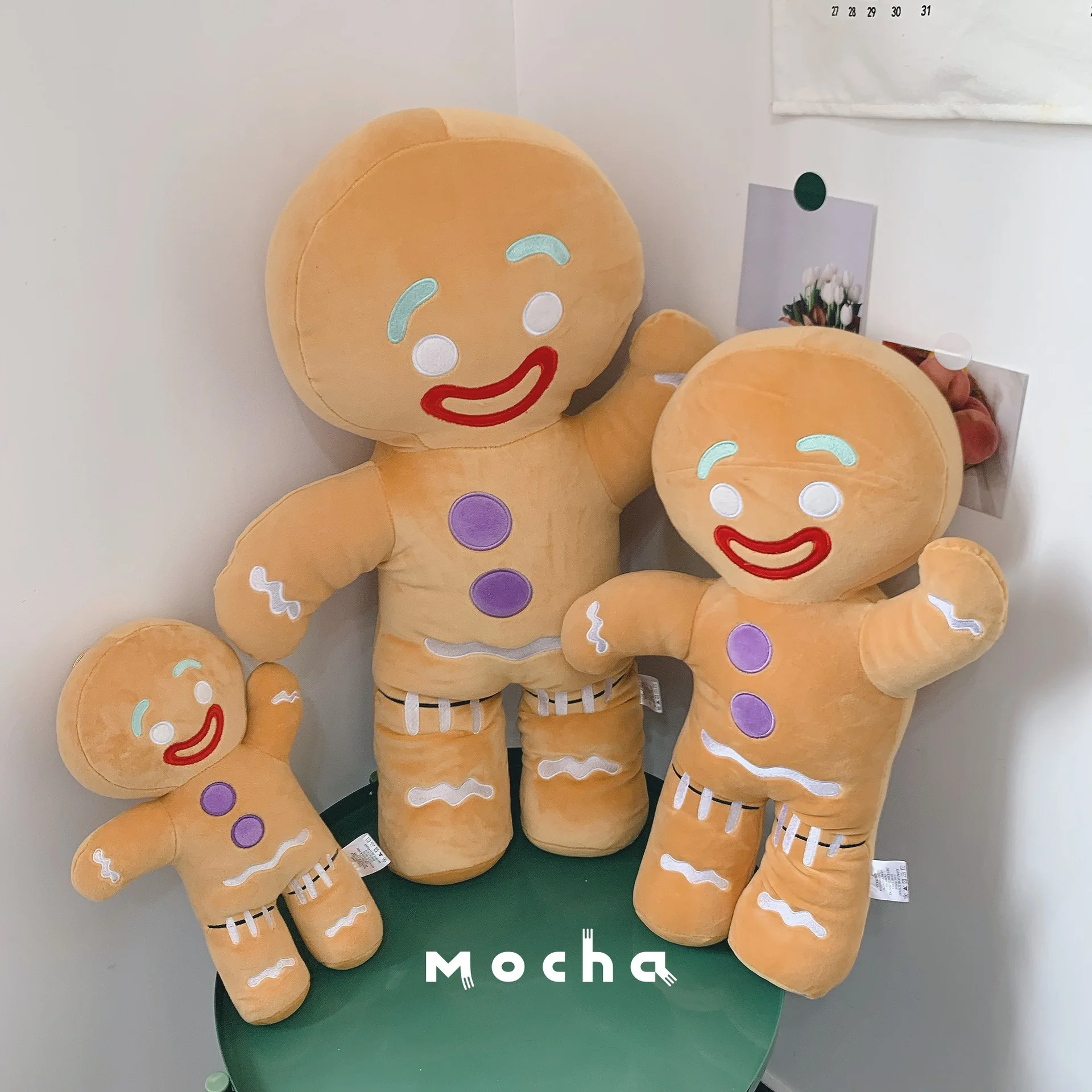 Gingerbread Man Plush Toy Baby Appease Doll Biscuits Man Pillow Car Seat Cushion Reindeer Home Decor Toy Children Christmas Gift