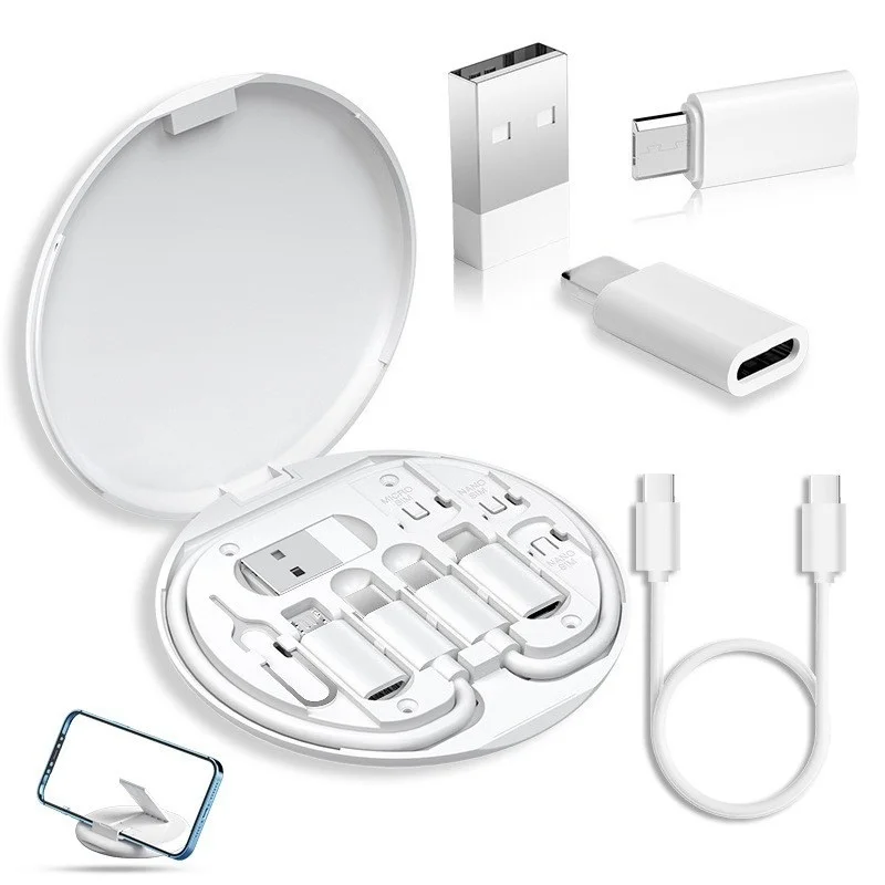 USB-Datenkabel mit Schnellladefunktion und Aufbewahrungsbox, multifunktionale digitale und elektronische Aufbewahrungsbox für Kleinzubehör – Detail 7