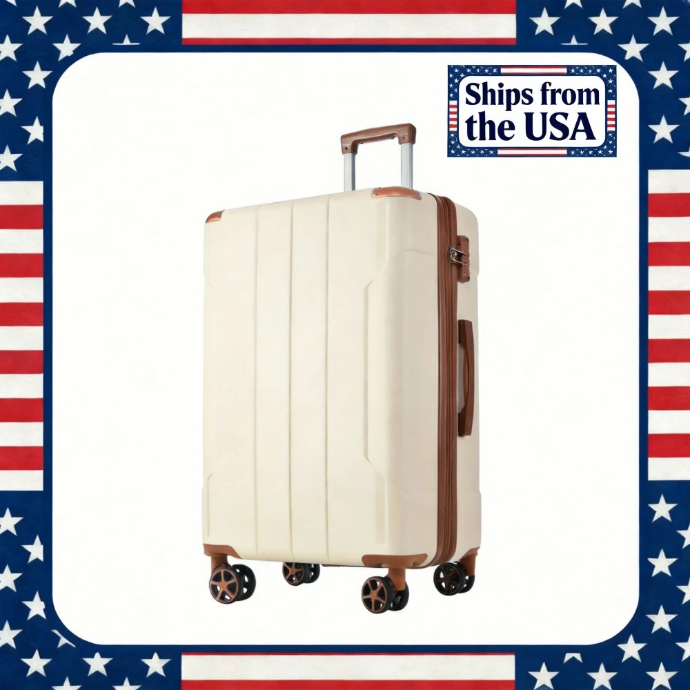 

Hardshell Luggage Lightweight Durable ABS Suitcases with Double Wheels, Expandable 28inch Checked Luggage 28"