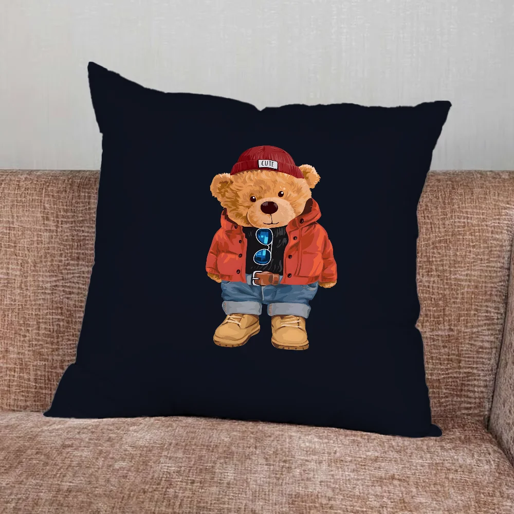 موضة الدب P-PoloS كيس وسادة للمنزل غرفة نوم سيارة مكتب الديكور غرفة المعيشة أريكة غطاء الوسادة مناسبة