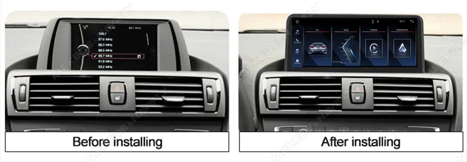 10,25 Zoll 1920*720 QLED Linux Bildschirm Kabelloses CarPlay Android Auto Autoradio für BMW 1 2 3 4 Serie F20 F21 F22 F30 F31 F32 F33 2012–2016 NBT-Systeme Autoradio Stereo Multimedia-Player mit BT GPS-Navigation Plug-and-Play-Installation – Detail 7