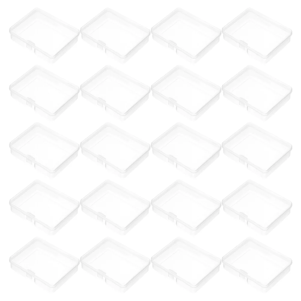 

30 Pcs Pieces Mini Plastic Container Clear Storage Empty Beads Containers Small Jewelry Hinged Lid