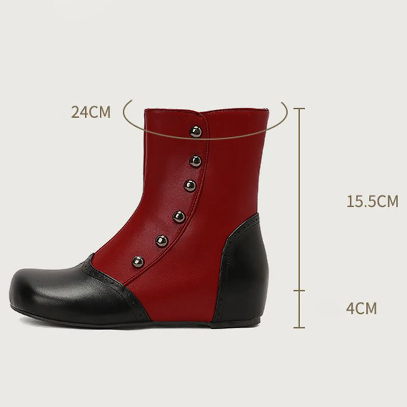 

REAVE CAT 2025 Роскошные женские ботильоны с круглым носком, каблуком 4 см, застежкой-молнией и заклепками, разные цвета, большие размеры 44 46 47 48 50 Повседневный стиль