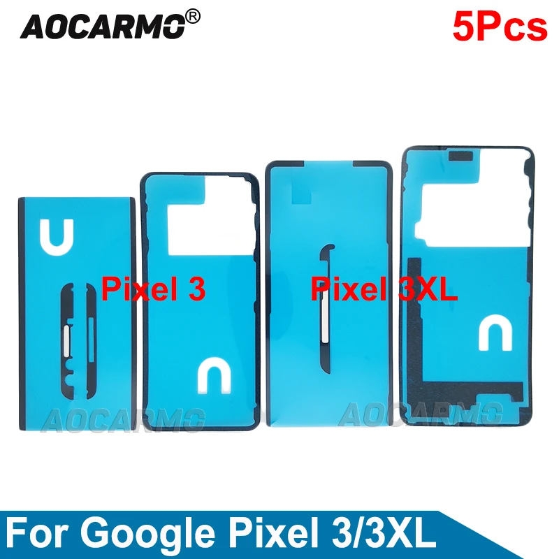 Aocarmo 5Pcs/Lot For Google Pixel 3 3xl 3 XL LCD Screen Adhesive Tape Back Cover Frame Sticker Glue