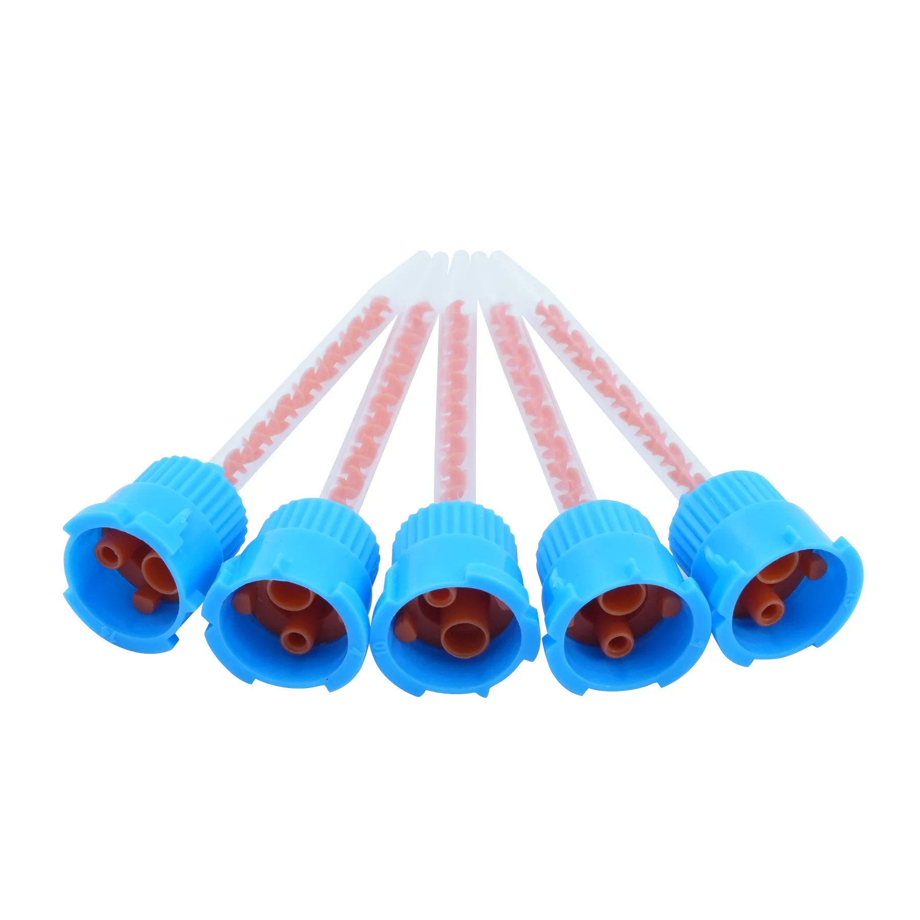 TOMENTY 50 قطعة نصائح خلط الأسنان المتاح الفوهات خلط ل الانطباع المواد مختبر مطاط السيليكون نقل خلط أنبوبة رأسية #5