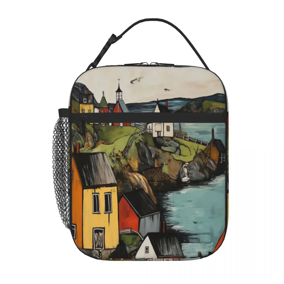 Bestselling Gaspe Peninsula Travel Vintage Colorful Anime Graphics Monochrome Meal Bag Park Picnic Thermal Food Carrier