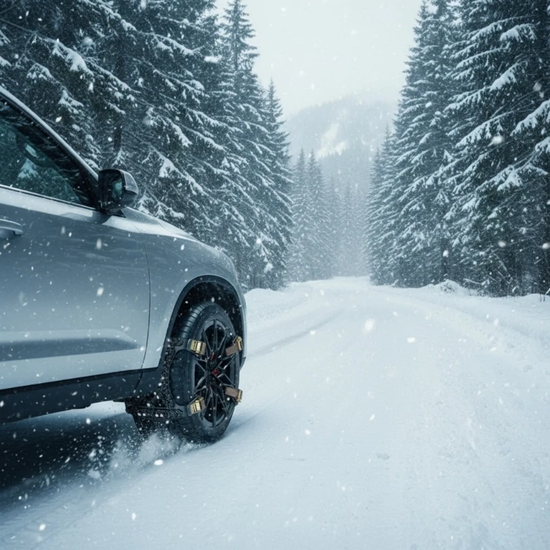 

Mountain Vehicle Snow Fetters Set of 2 Tall Flexibility Rubber Grip for Cold Boulevards Global Application H9EE