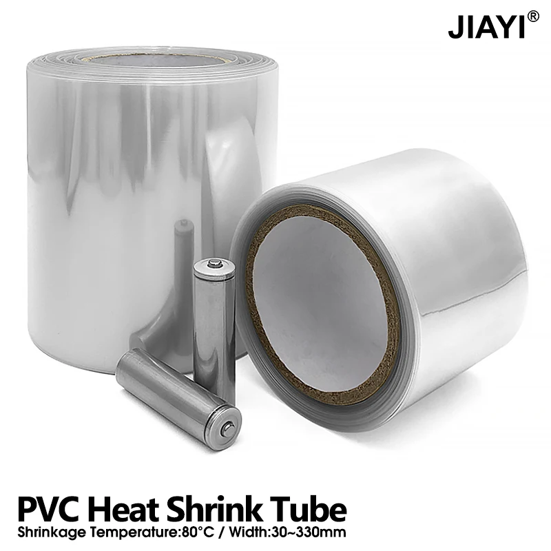 Paquete de fundas protectoras para batería Lipo 18650, ancho 130 ~ 330mm, tubo termorretráctil de PVC, película aislante resistente al calor