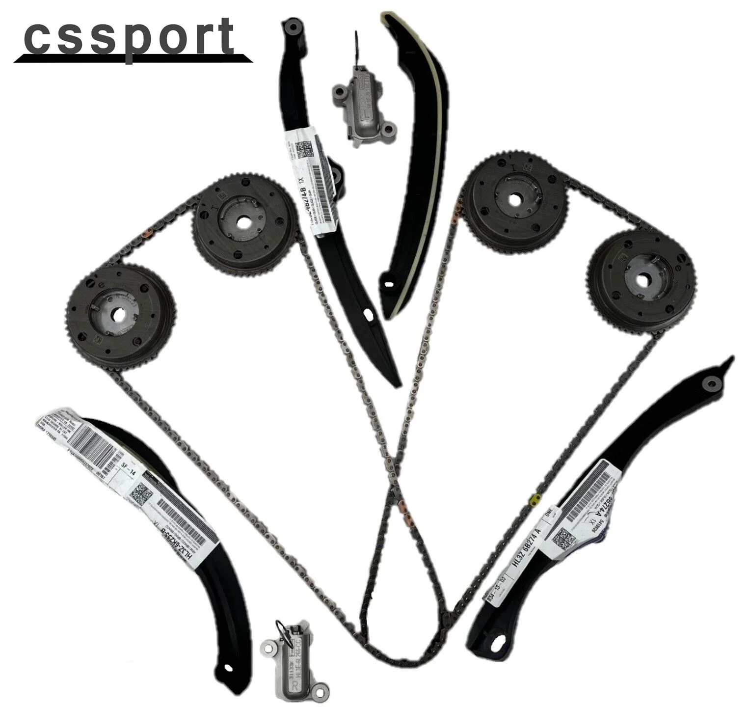 

HL3Z6268A HL3Z6B274A HL3Z6B274B Tensioners W/ PHASERS KIT For 17-24 Ford F150 3.5L Ecoboost Chains, Guides