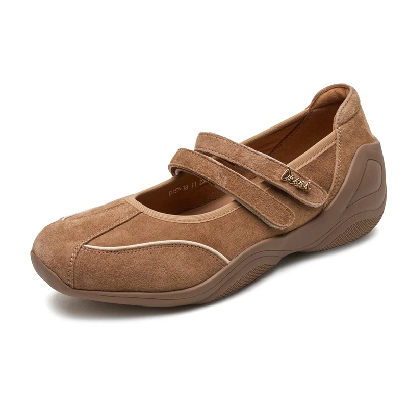 Genuine Leather Mary Jane Ballet Sneakers for Women