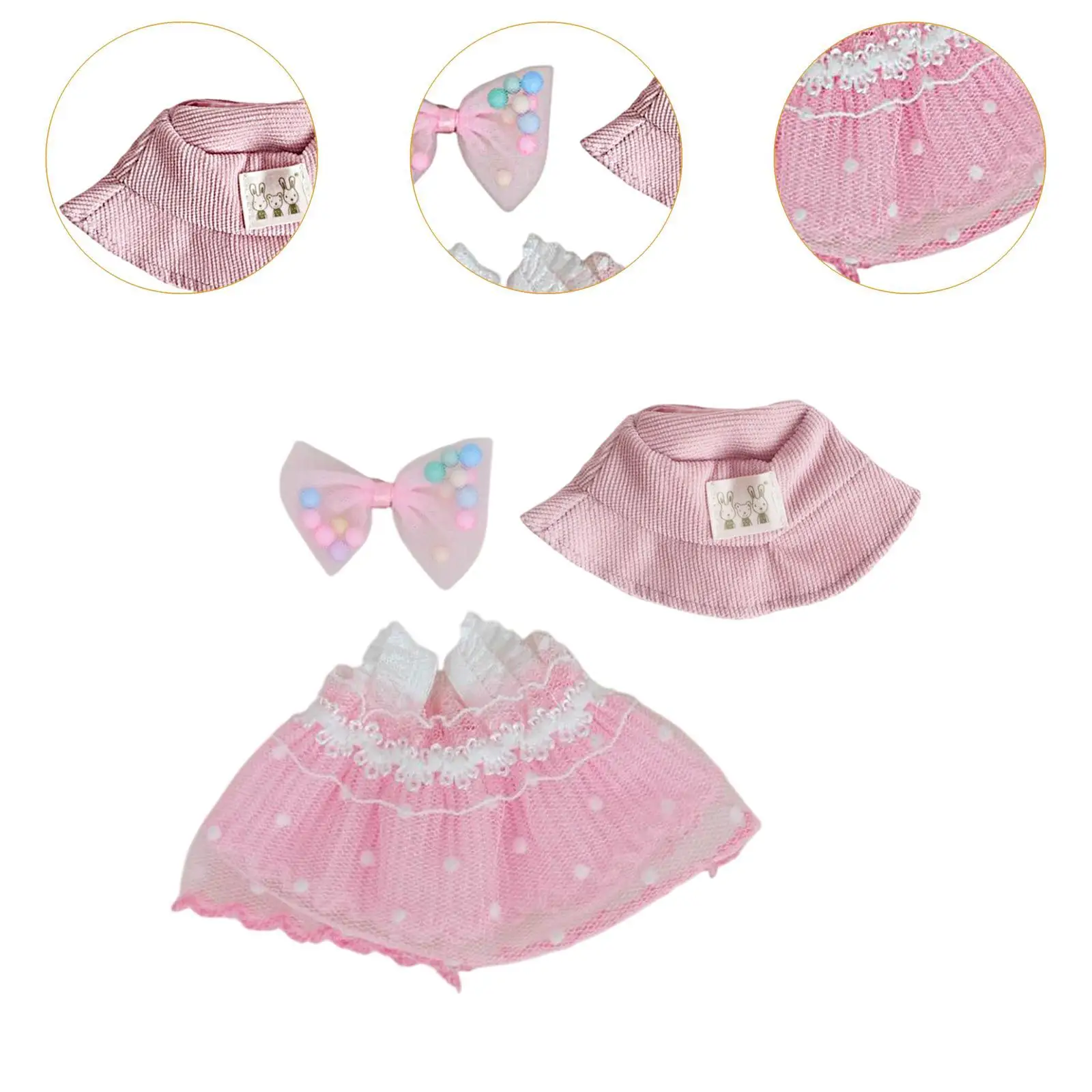 15 cm 17 cm pop met mini-hoofdtooi kostuumaccessoire popaccessoires kinderen fantasiespel stijlvolle pop aankleden kleine meisjes kinderen