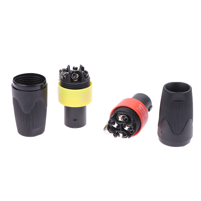 1Pcs 4-Pole 4Pin NL4FC Speaker Connector Ohm Plug Speaker Audio Cable Adapter Twist Lock 4 Pin Speakon Female Jack Accessories