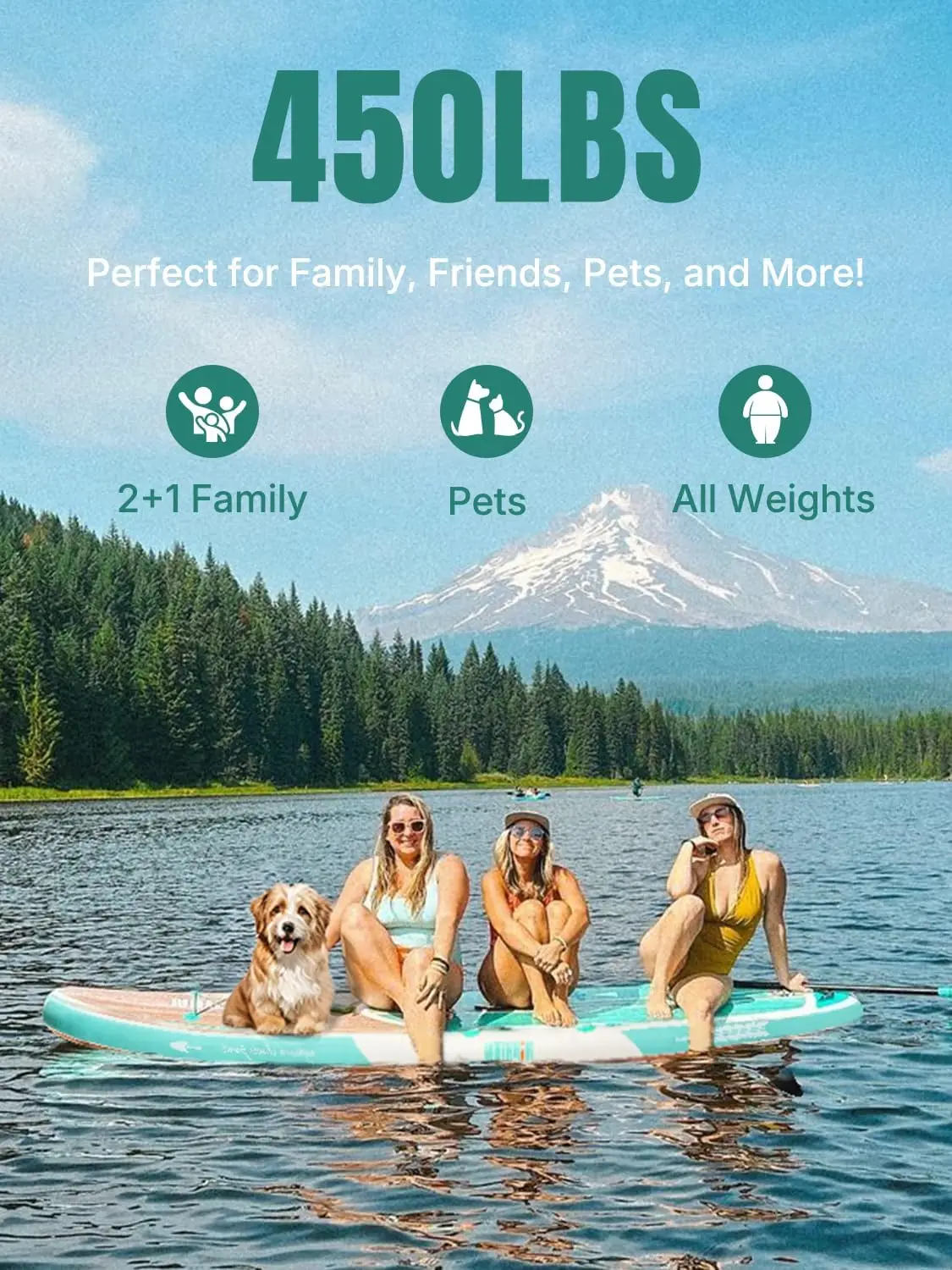 

Inflatable Stand Up Paddle Board with SUP Accessories, Anti-Slip EVA Deck, 10’6’’ Inflatable Paddle Boards