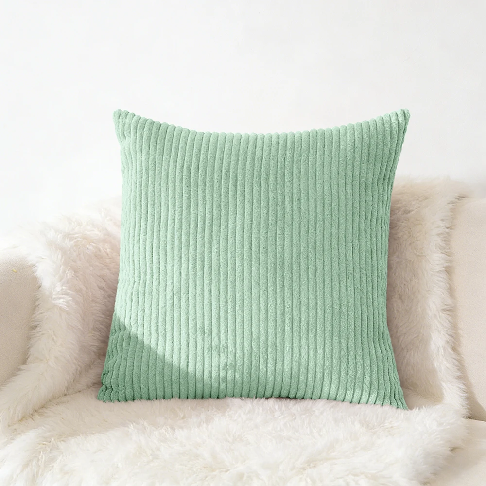 Cord-Kissenbezug, 40 x 40, 45 x 45, 50 x 50, 30 x 50 cm, weicher Plüsch-Flanell-Kissenbezug, flauschiger Couch-Kissenbezug für Sofa und Wohnzimmer