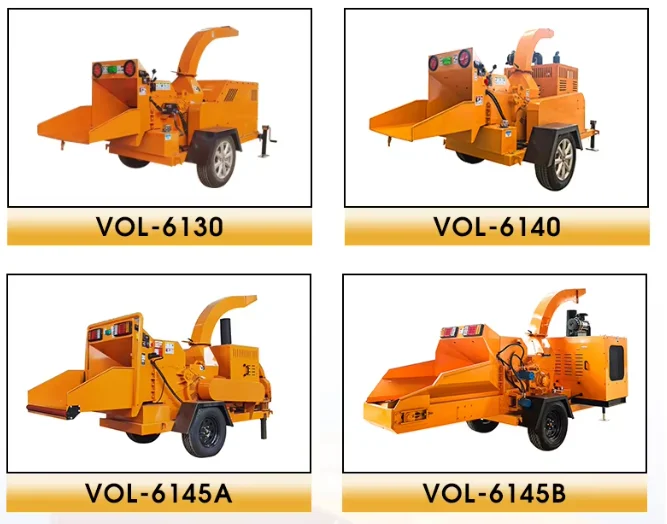 Hot Selling Hydraulic Feeding Diesel  Wood Chipper Shredder Machine