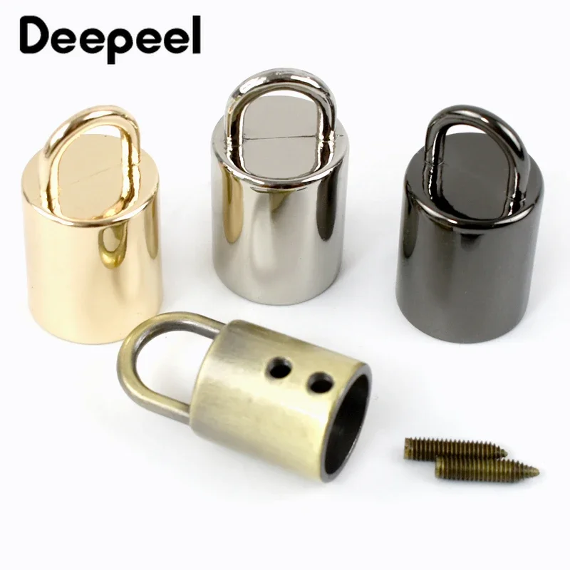 5/10Pcs Deepeel 11/14mm Metal Screw Hook Buckles Bag Tassel Cap Clasp Bags Strap Connector Rope Cord Lock DIY Hardware Accessory