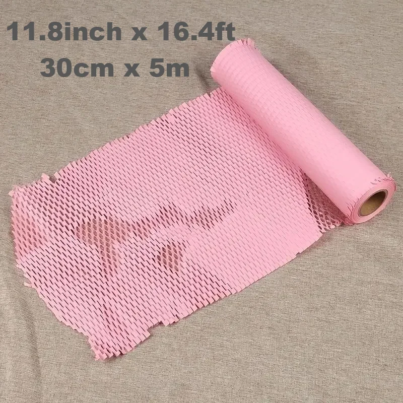 

Hot Sellers Pink honeycomb paper, transport, gift packaging, cushioning environment-friendly materials can be recycled