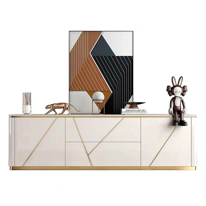 

TV cabinet coffee table combination modern simple model room floor cabinet small apartment living room high cabinet