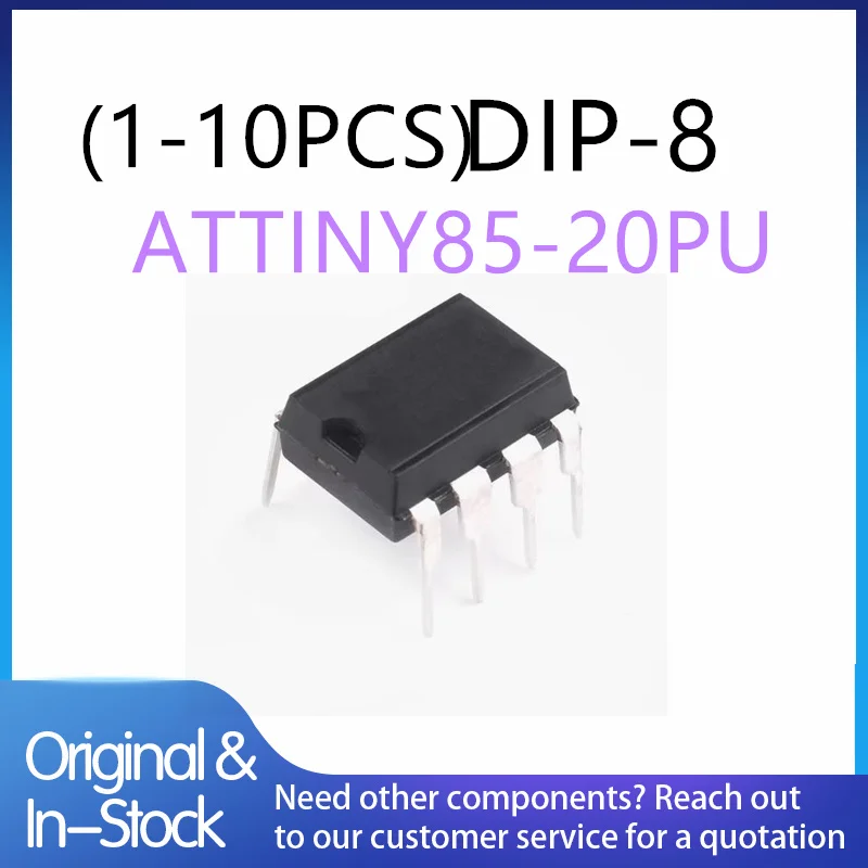 (1-10piece)100% New ATTINY85-20PU DIP-8 attiny85 20PU 
