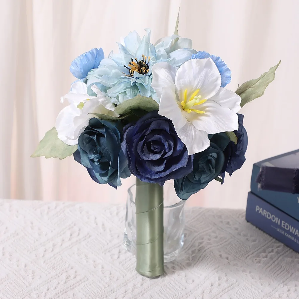 

Западный лес Стиль Искусственная роза Свадебный букет подружки невесты Свадебный банкет Декор Открытый реквизит для фотосессии