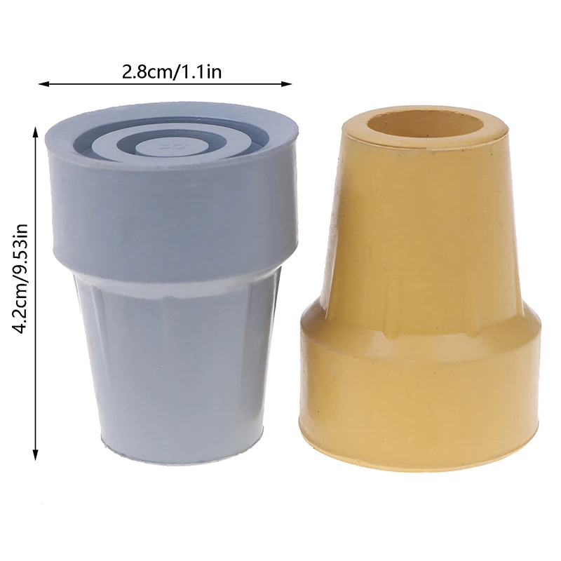 1/2Pcs 22MM Cane Tip End Cane Pad Prevent Slip Shock Absorbing Heavy Duty Replacement Rubber Crutch Tips Rubber Cane Accessories