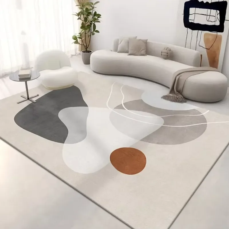 Stain Resistant Nordic Living Room Area Noise Reducing Rug Thick Plush Carpet for Bedroom and Sofa Spaces