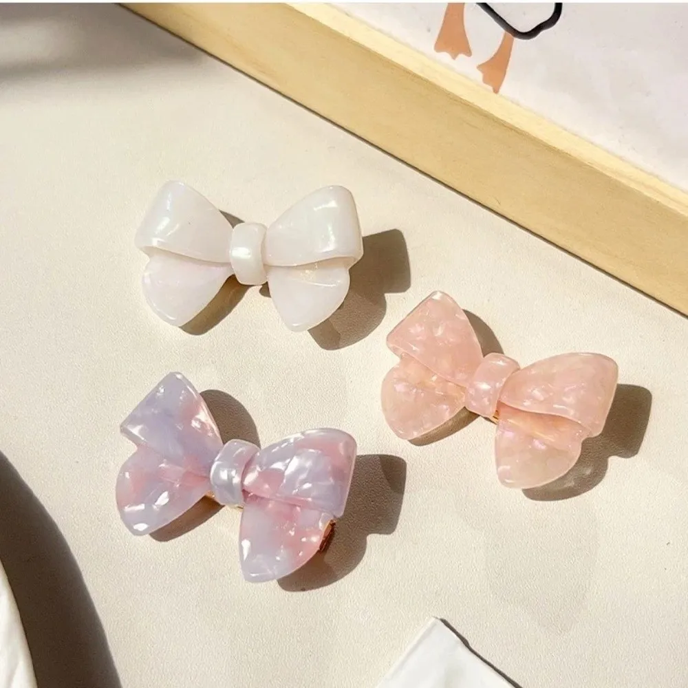 Haaraccessoires im Koreanischen Stil: Acetat-Haarspange mit Niedlichem Schleifendesign, Rutschfeste Entenschnabel-Klammer, Luxuriöse Haarklammer für Damen – Detail 11