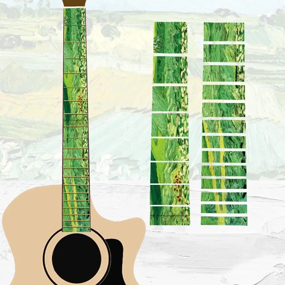 10 Styles Music Instrument Decorations Beautiful Guitarra Accessories Cross Inlay Decals Ultra Thin Stickers Fretboard Sticker