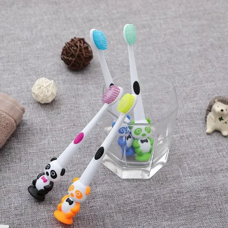 1pc Kids Children Toothbrushes Cute Kawaii Cartoon Panda Baby Tooth Brush Soft Bristle Training Teeth Brush for 3-12Y Girls Boys