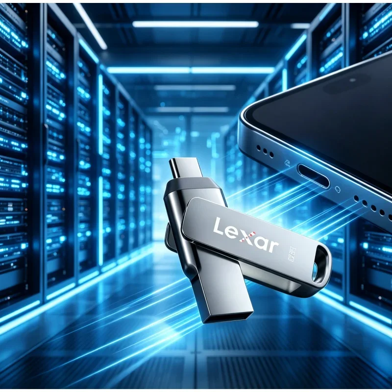 Rotatable Dual‑Port U Disk USB‑A & Type‑C High‑Speed Memory Stick For Smartphone Laptop Desktop File Storage Tool
