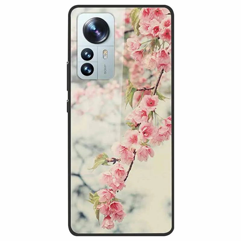 Tempered Glass Case For Xiaomi 12 Pro Cover Hard Shockproof Cases for Xiaomi Mi 12X 12 Lite Pro Funda 12Pro Coque Luxury Wolf