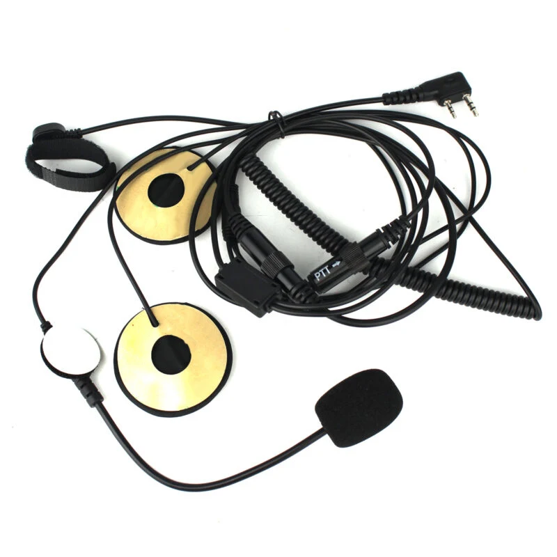 2 Helmet Headset Earpiece For BAOFENG UV5 BF-480 490 Nylon buckle tape For communication Useful Practical