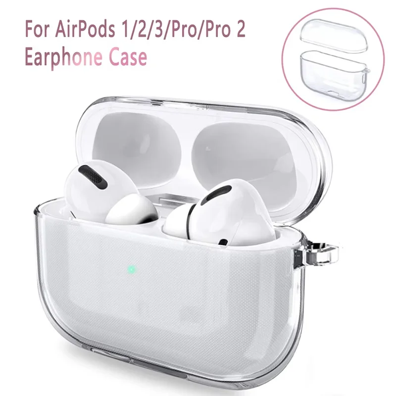 Transparent Earphone Protective Case For AirPods 3 2 1 Hard PC Headphone Case Shockproof Case For Apple Air Pods Pro 1th 2th Gen