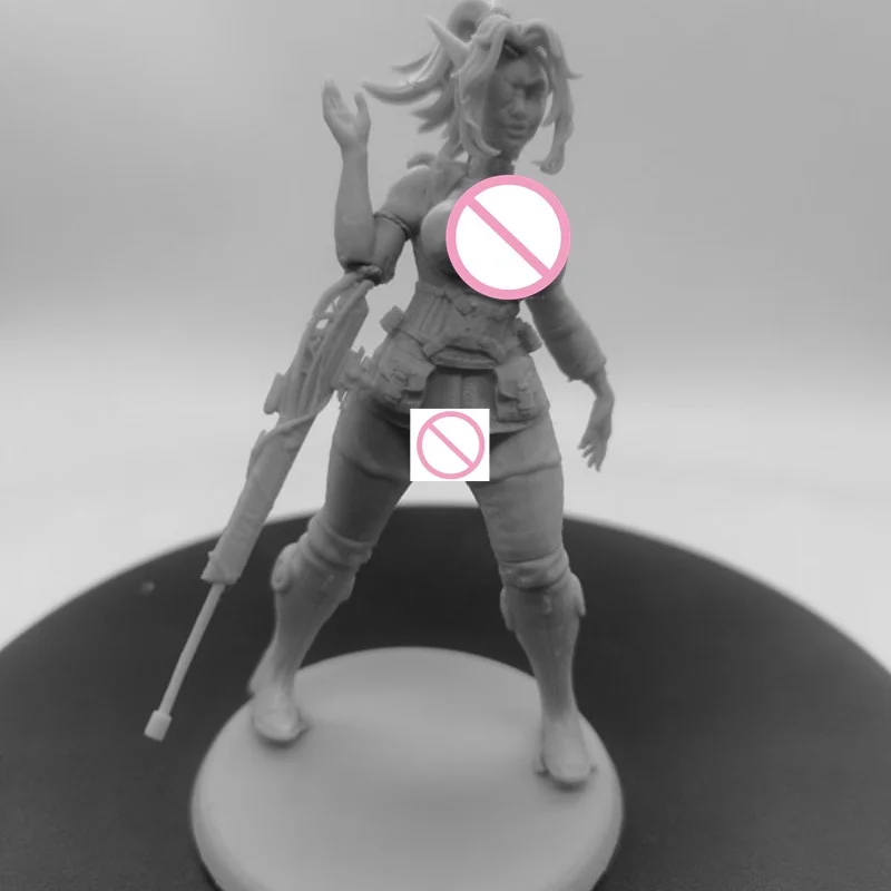 Kit de figurines en résine 1/24, modèle assemblé en résine, costume de soldat féminin sexy non assemblé, non peint