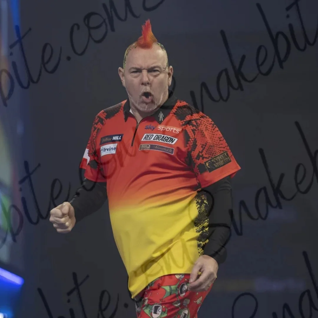 Peter Wright Red/Yellow Snakebite Polo Shirt replica Darts Polo Shirt Summer Sports Men's T-Shirt Kid's Clothing Tee Y2k Woman