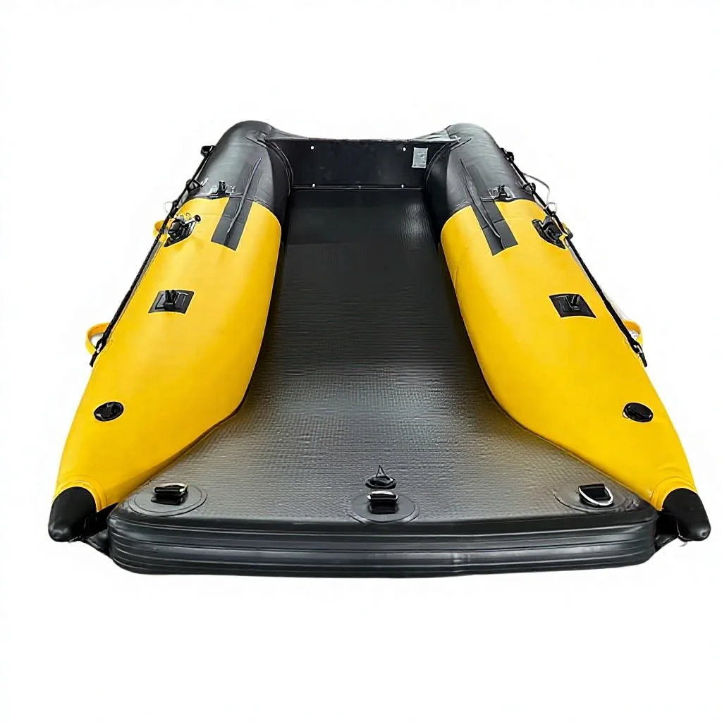 Best Selling 330cm PVC TPU Inflatable Catamaran Boat Drop Stitch Floor Takacat Race Dinghy For 4 Person Outdoor Use