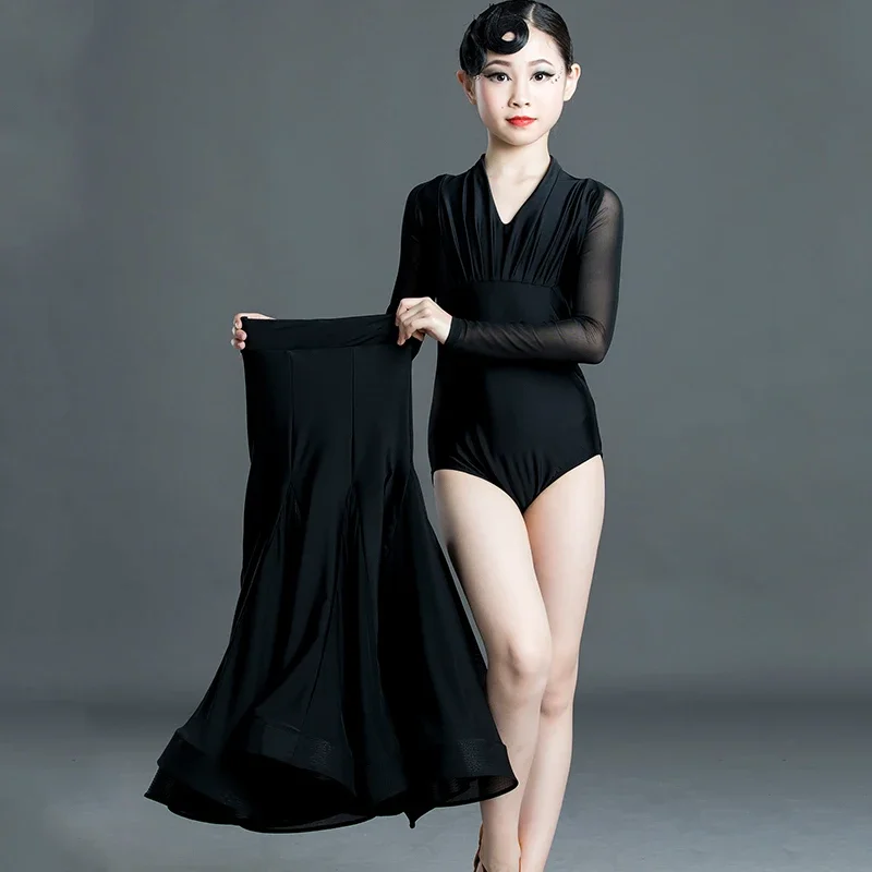 Meisjes oefenkleding Wals Latin Nationale standaard danskleding Moderne dansjurk Ballroomdansjurk