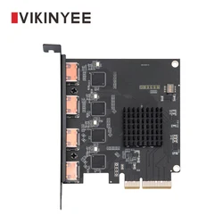 4 Channel HDMI-compatible PCI-E Video Capture Card 1080p 60fps OBS Wirecast Live Broadcast Streaming Adapter for live streaming
