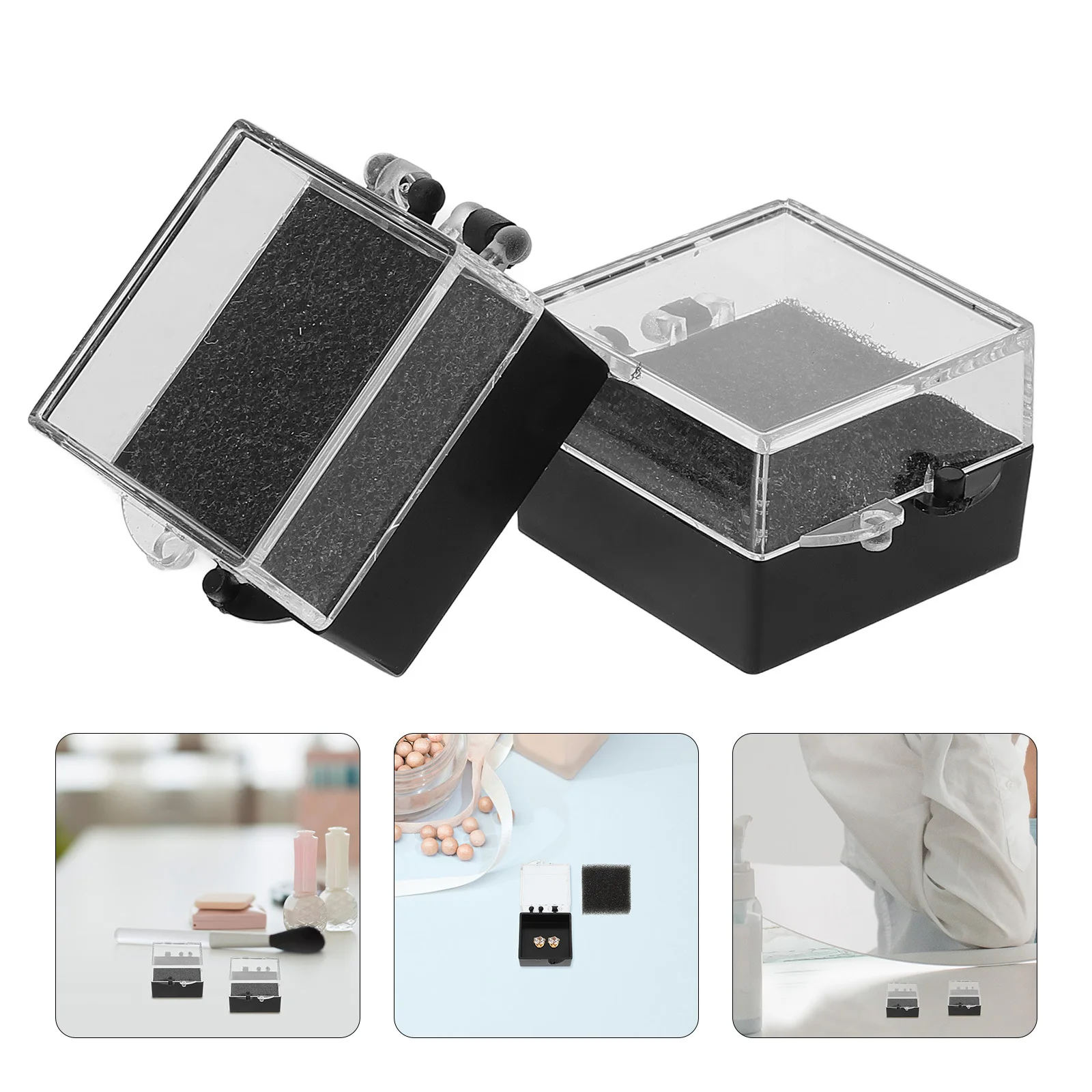 

10pcs Display For Brooches Badge Storage Organizer Clear Acrylic Pin Holder Case Jewelry Display Box Lapel Pin Box Reusable