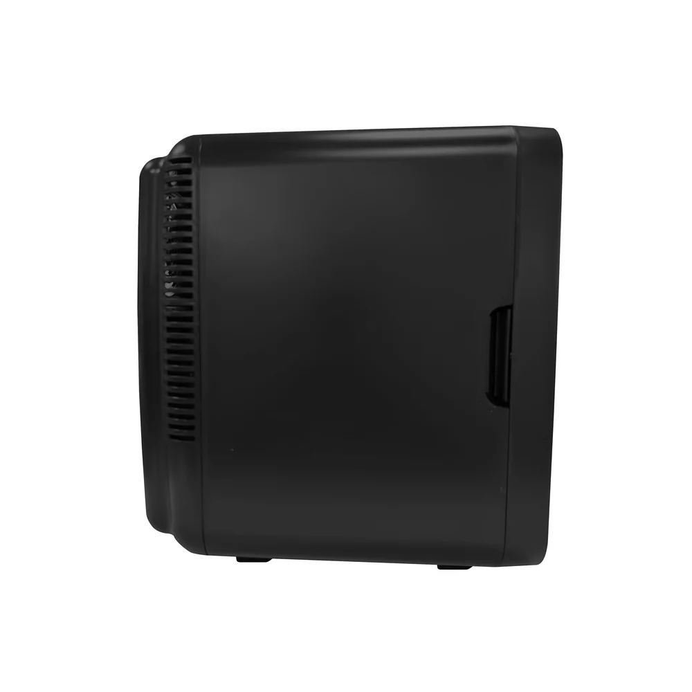 Portable Mini Fridge Cooler 10L 15 Can Capacity Black Stainless Steel Stylish Design Whisper Quiet Thermoelectric Cooling