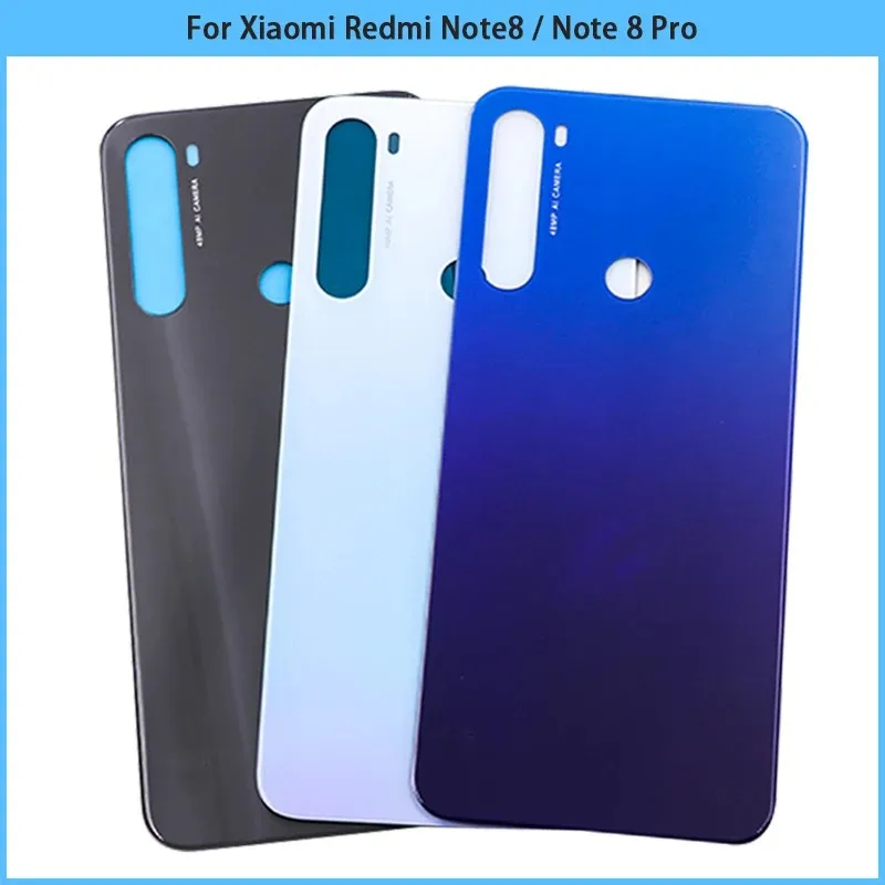 New For Xiaomi Redmi Note8 Note 8 Pro Battery Back Cover 3D Glass Panel For Redmi Note 8 Rear Door Housing Case Adhesive Replace