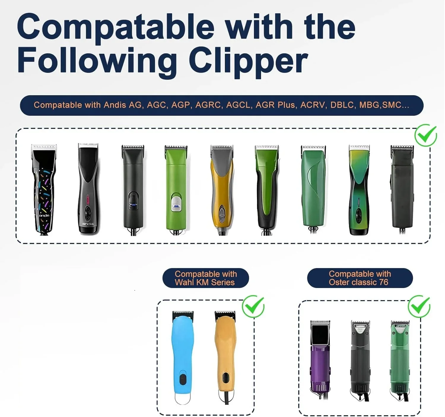 Pet Dog Cat Grooming Detachable Ceramic Blade Compatible with Most Andis /Oster A5 & Classic 76 /Wahl KM10 Series Animal Clipper - view 6