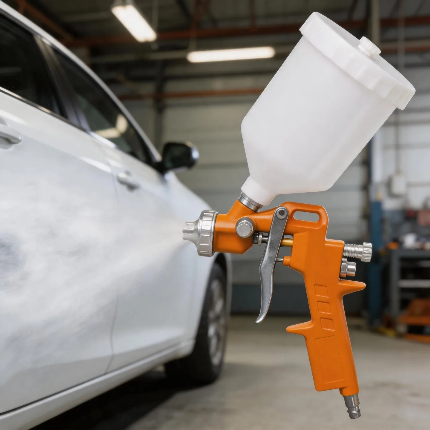 Gravity Feed Air Spray Gun Upper Pot High Atomization Paint Sprayer for Car Painting Furniture Wall Coating Pneumatic Paint Gun