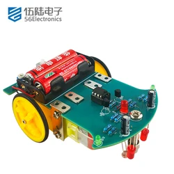 D2-7 Smart Car Project Kits Line Following Robot Intelligent Tracking Car Kit Welding DIY Electronic Parts